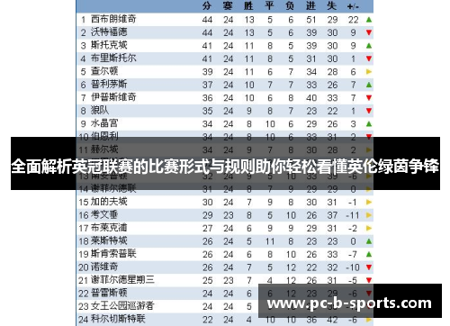 全面解析英冠联赛的比赛形式与规则助你轻松看懂英伦绿茵争锋