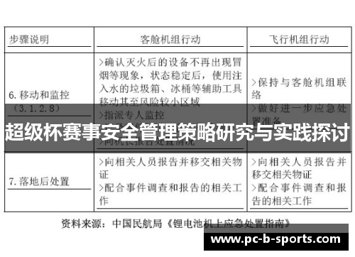 超级杯赛事安全管理策略研究与实践探讨